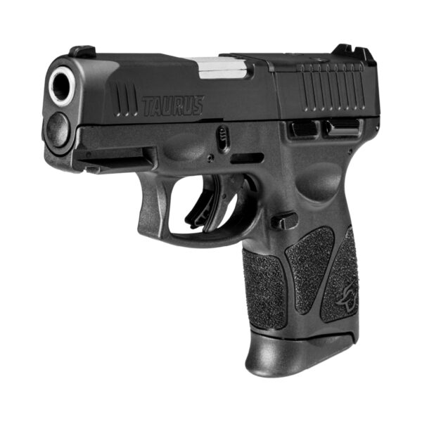 Pistola Taurus G2c .38 TPC em polímero preto vista lateral