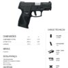 Pistola Taurus G2c .40 em polímero preto e ficha técnica