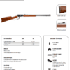 Carabina Rossi Cano 24 lever action em aço inox alto brilho com coronha de madeira e cano octogonal vista lateral ficha tecnica