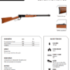 Carabina Rossi Oxidado Cano 20 lever action em aço carbono preto fosco com coronha de madeira e cano redondo vista lateral ficha técnica