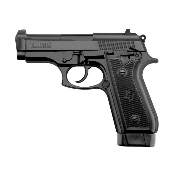Pistola Taurus 58 HC Plus .380 ACP em aço carbono acabamento fosco vista lateral esquerdo