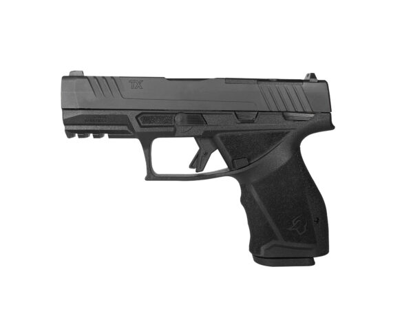 Pistola Taurus TX9 Compacta 9mm em polímero preto preparada para red dot vista lateral esquerdo