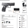 Pistola Taurus TX9 Compacta 9mm em polímero preto preparada para red dot ficha tecnica