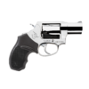 revolver-taurus-85s-inox-lateral Revólver Taurus RT 85S .38 SPL compacto em aço inox alto brilho com empunhadura de borracha vista lateral